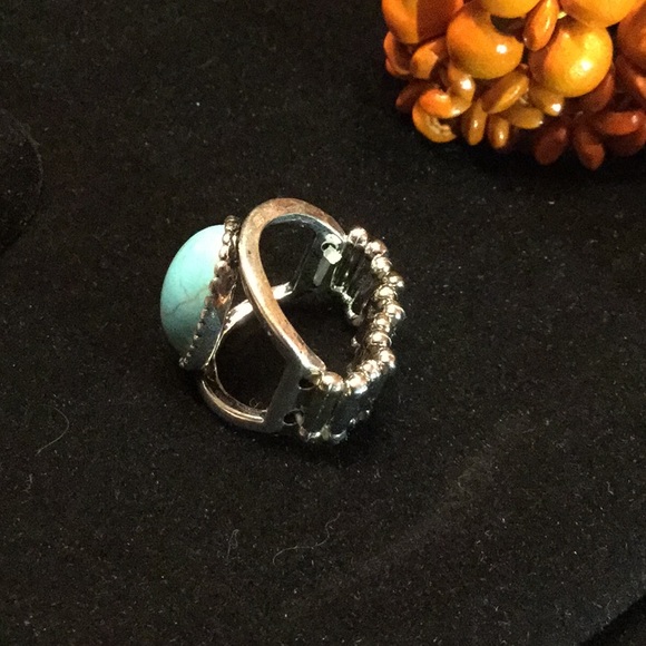 Bundle: Orange & Blue Trio: Bracelet, Earrings & Ring. - Picture 4 of 5